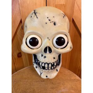Vintage Halloween Decor Skull Playmotions  Hanging Door 10.25" Not Working (6595